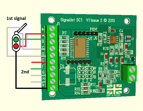 Two aspect signal with feather and optional seperate pivot lamp wiring diagram