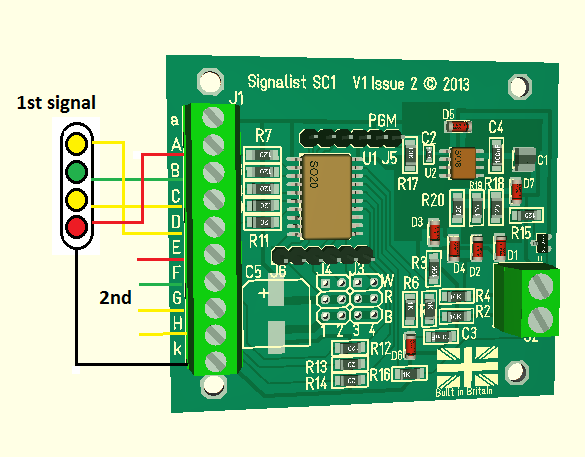 Three or four aspect signal wiring diagram